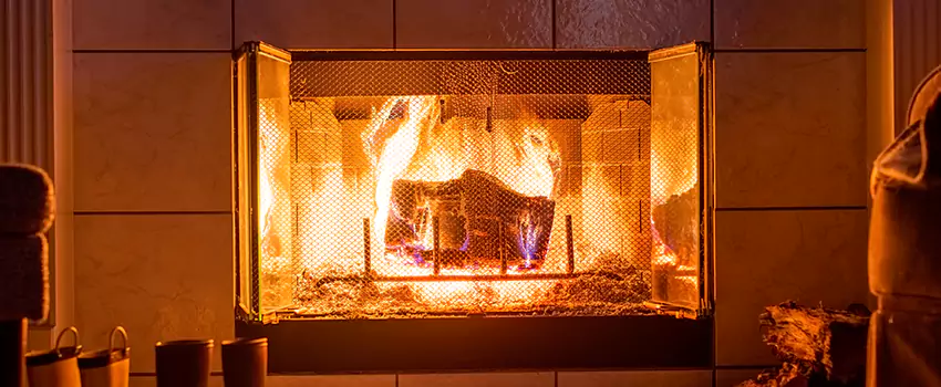 Mendota Hearth Landscape Fireplace Installation in Rotterdam, New York