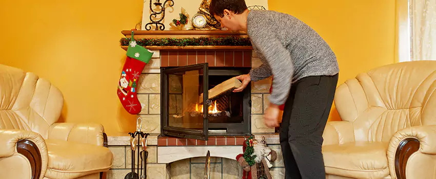 Rusted Metal Fireplace Restoration in Rotterdam, New York
